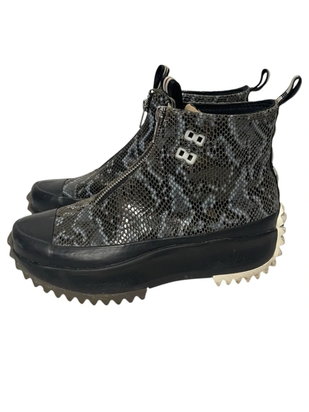 CONVERSE Run Star Hike Hi High Snakeskin Engine Smoke Sneakers 6 - Picture 4 of 9